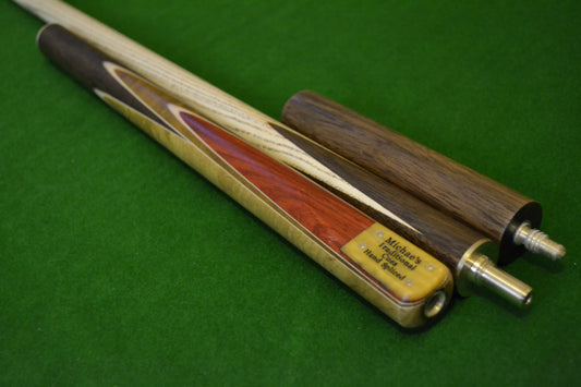 MICHAEL'S HANDMADE ASH SNOOKER CUE 3/4 JOINTED WD12