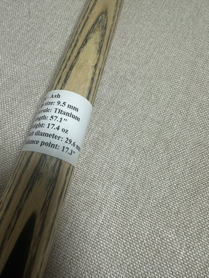 Handmade Pro One Piece Black Ebony Cue 9.5mm Tip