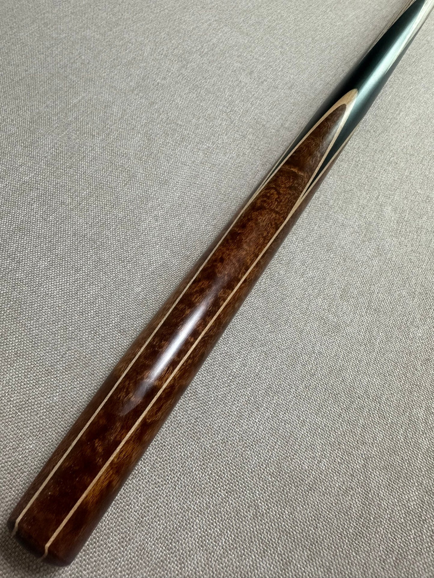 Handmade Pro One Piece Black Ebony Cue 10.4 mm Tip