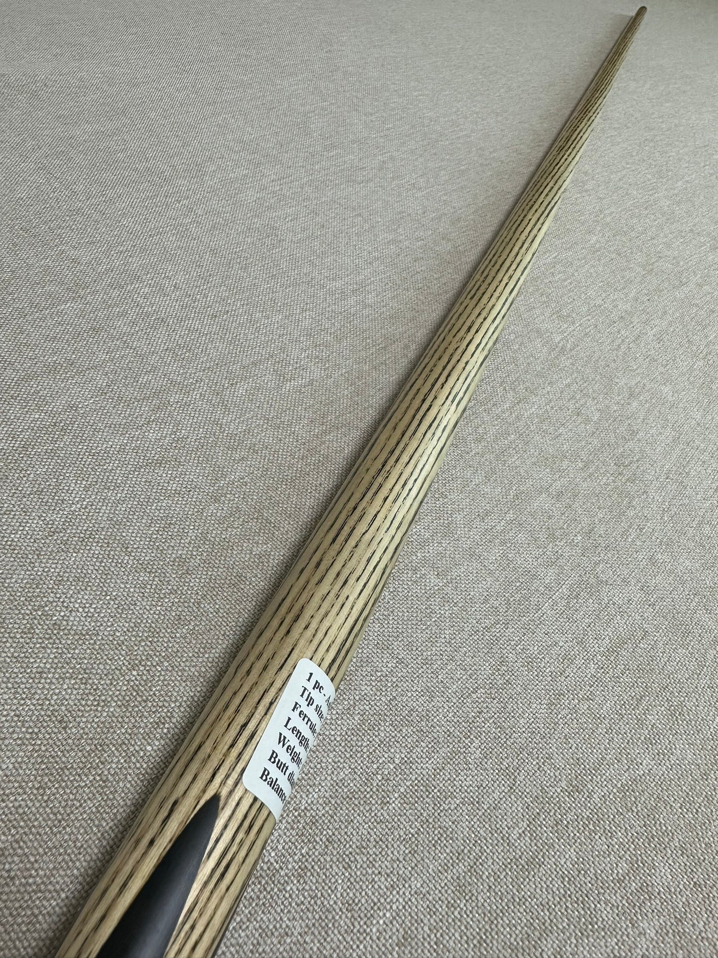 Handmade Pro One Piece Black Ebony Cue 10mm Tip