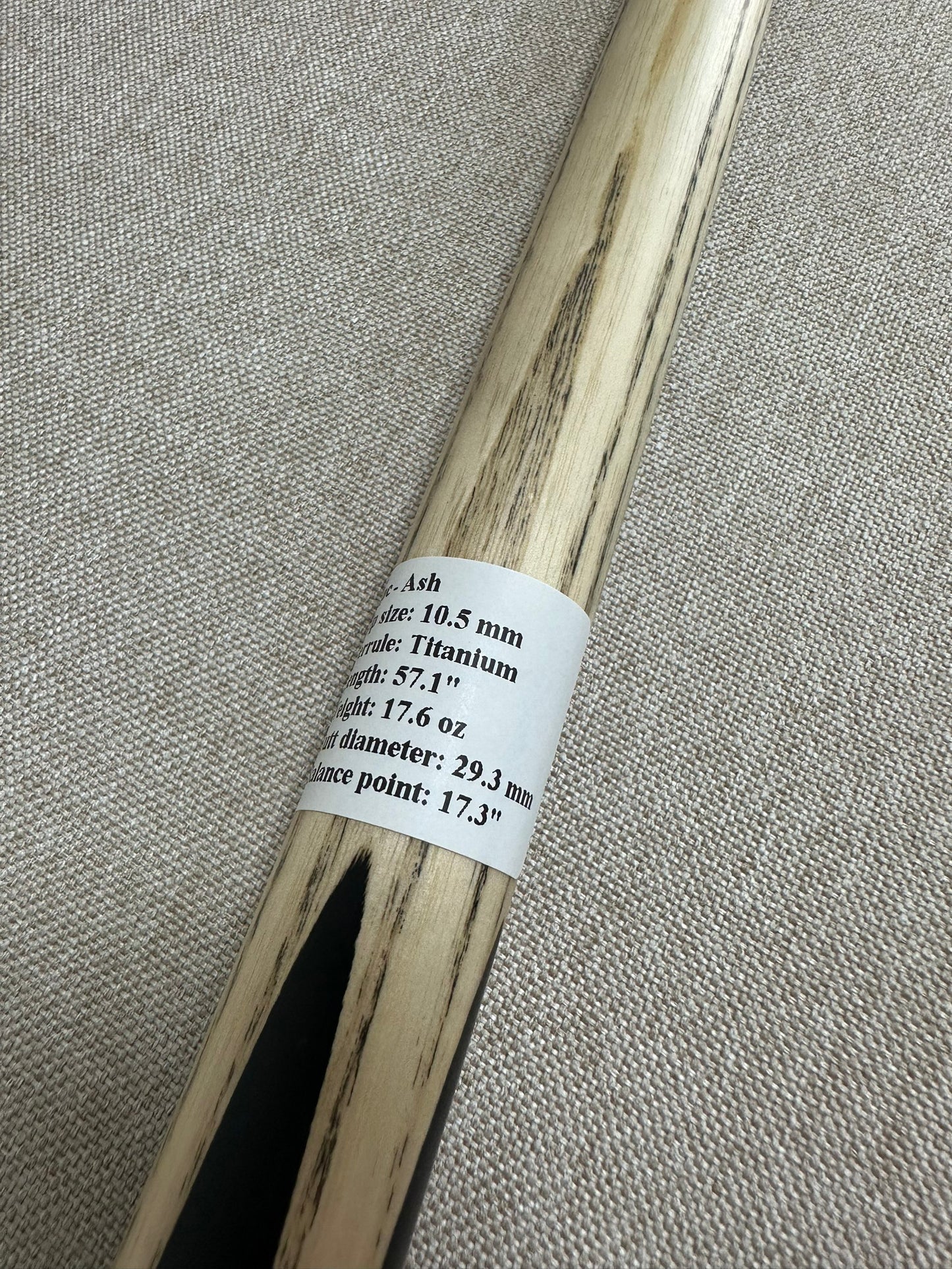 Handmade Pro One Piece Black Ebony Cue 10.5mm Tip
