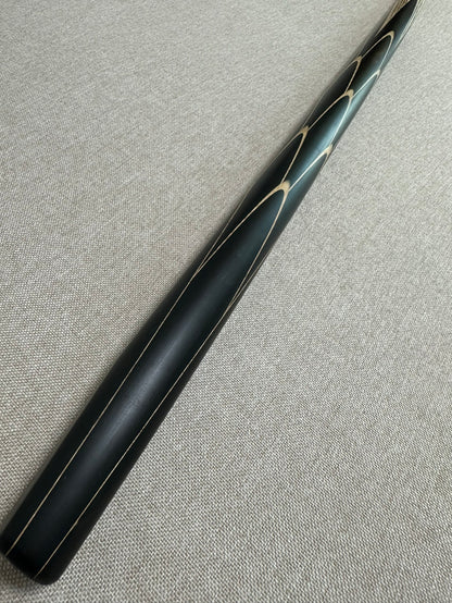 Handmade Pro One Piece Black Ebony Cue 10mm Tip