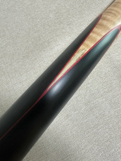 Handmade Pro One Piece Black Ebony Cue 10.2mm Tip