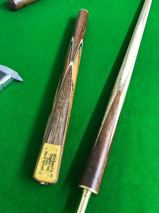 MICHAEL'S HANDMADE ASH SNOOKER CUE 3/4 JOINTED WD13