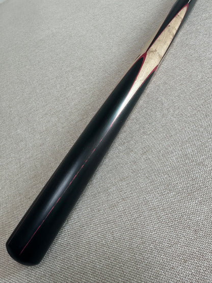 Handmade Pro One Piece Black Ebony Cue 10.4mm Tip