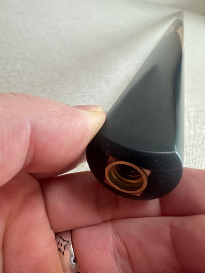 Handmade Pro One Piece Black Ebony Cue 10.4mm Tip