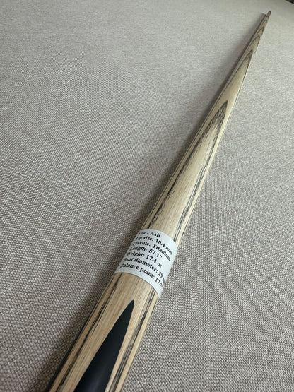 Handmade Pro One Piece Black Ebony Cue 10.4 mm Tip