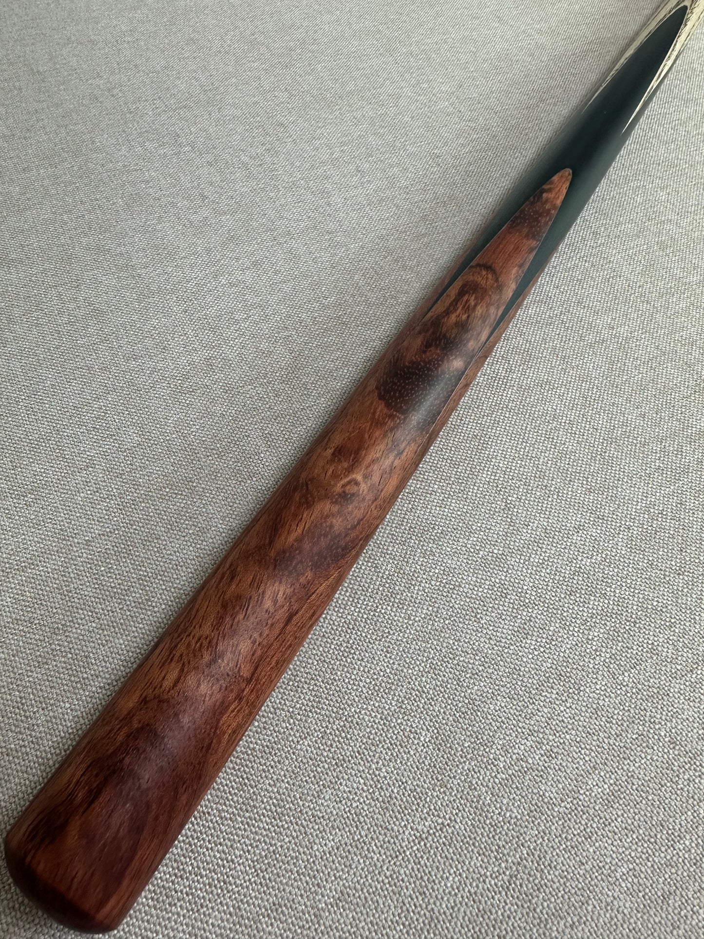 Handmade Pro One Piece Black Ebony Cue 10.4 mm Tip