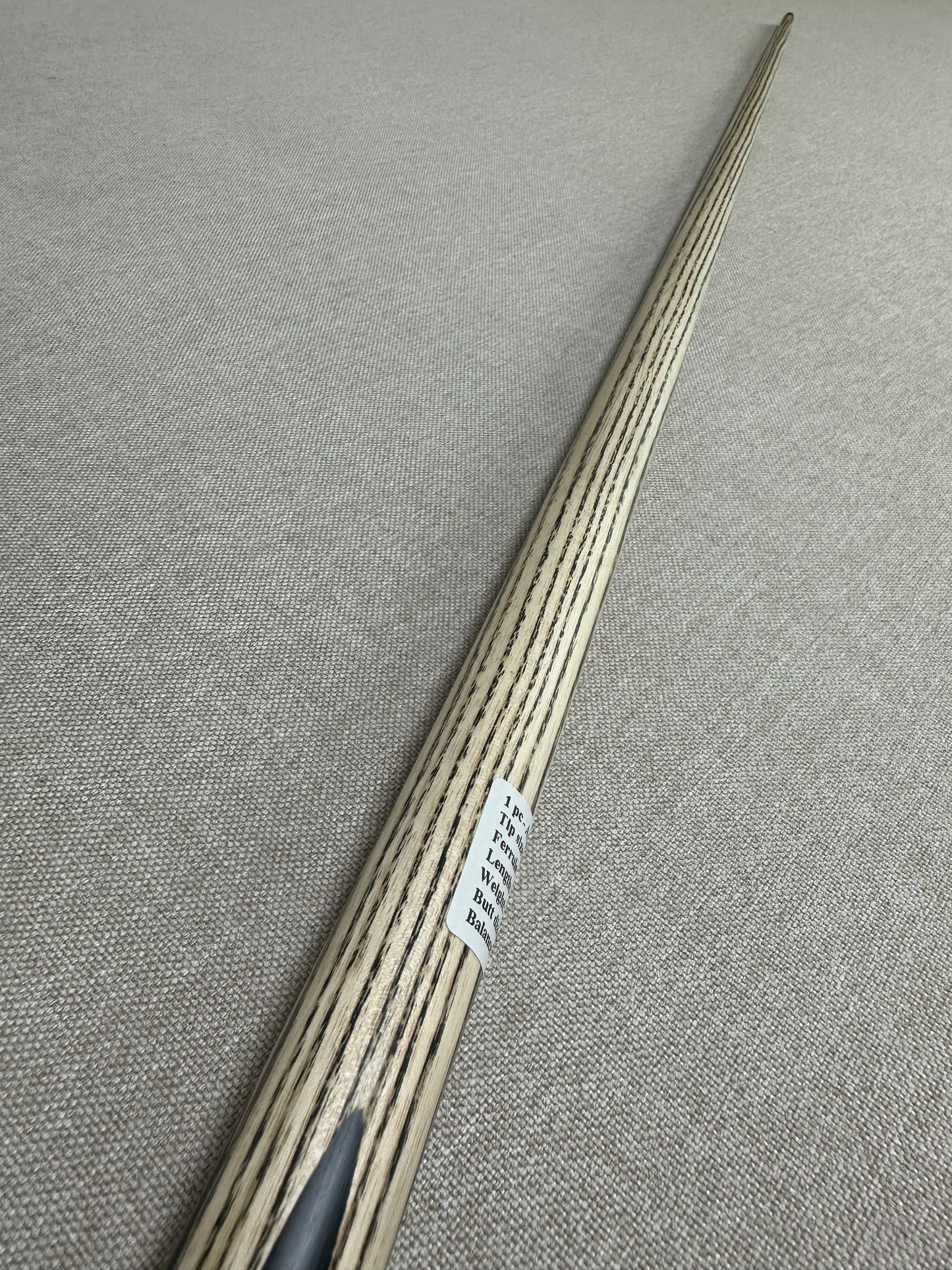 Handmade Pro One Piece Black Ebony Cue 10.1 mm Tip