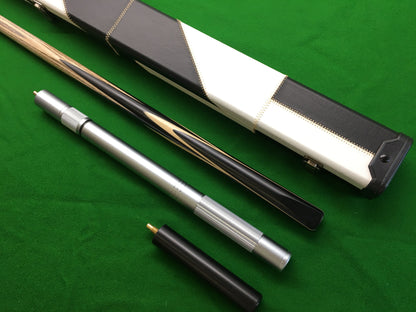 ONE PIECE ASH SHAFT HANDMADE SNOOKER CUE SET WITH CASE AND EXTENSIONS WDA