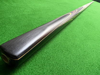 ONE PIECE 1 PC ASH SHAFT BLACK EBONY HANDMADE SNOOKER CUE WDF