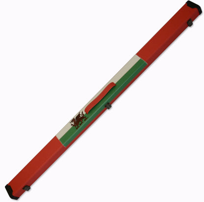 3/4 HANDMADE HARD SNOOKER CUE CASE POOL CUE CASE WITH EMBROIDERED WELSH DRAGON E6076-2