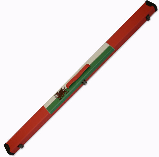 3/4 HANDMADE HARD SNOOKER CUE CASE POOL CUE CASE WITH EMBROIDERED WELSH DRAGON E6076-2