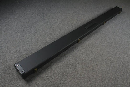 Plain Black Wide Snooker Pool Cue Case with Plastic Ends 3 Slots