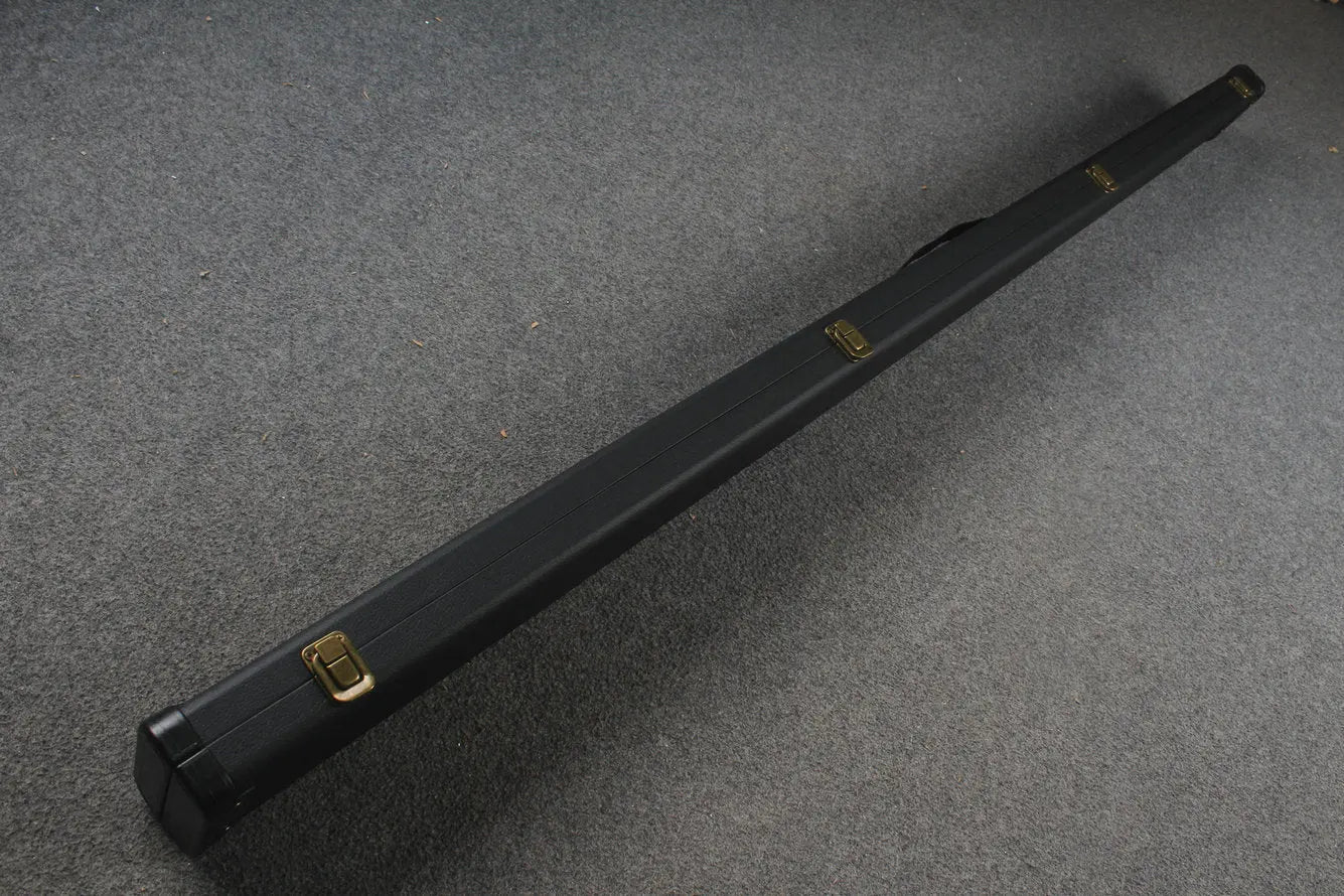 Plain Black Wide Snooker Pool Cue Case with Plastic Ends 3 Slots