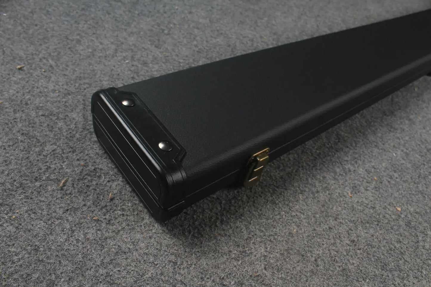 Plain Black Wide Snooker Pool Cue Case with Plastic Ends 3 Slots