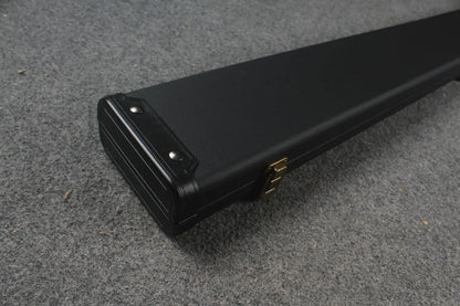 Plain Black Wide Snooker Pool Cue Case with Plastic Ends 3 Slots