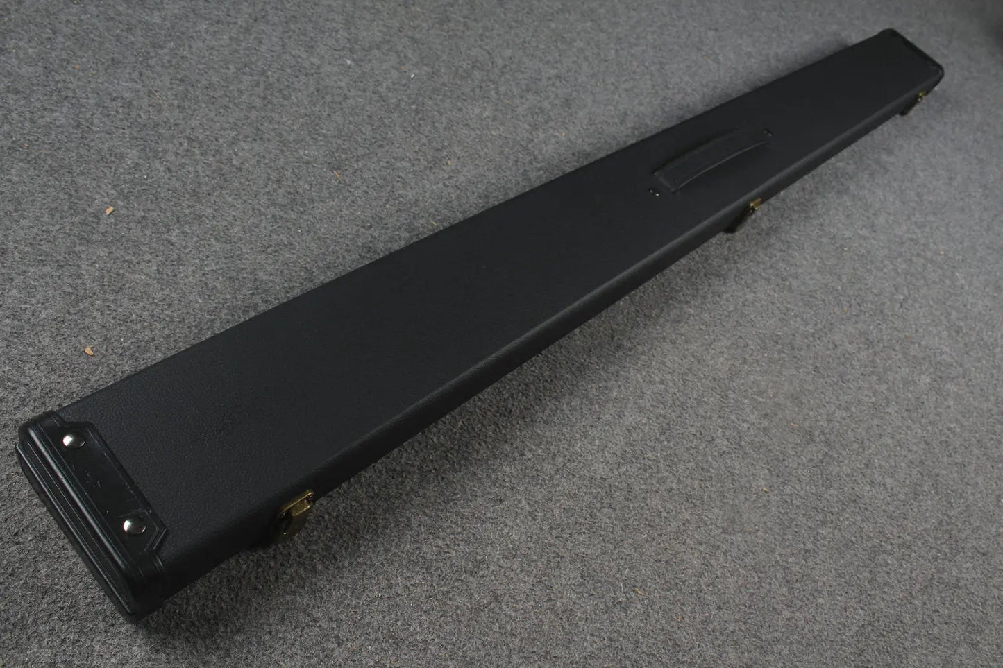 Plain Black Wide Snooker Pool Cue Case with Plastic Ends 3 Slots