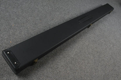 Plain Black Wide Snooker Pool Cue Case with Plastic Ends 3 Slots