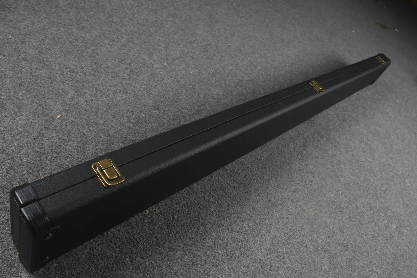 Plain Black Wide Snooker Pool Cue Case with Plastic Ends 3 Slots