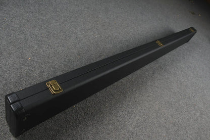 Plain Black Wide Snooker Pool Cue Case with Plastic Ends 3 Slots