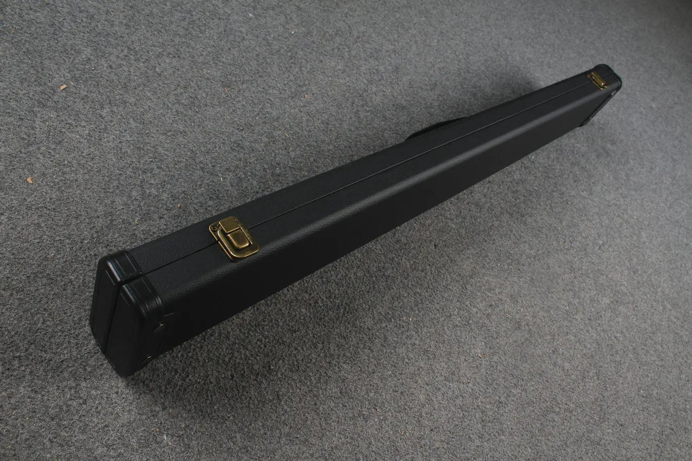 Plain Black Wide Snooker Pool Cue Case with Plastic Ends 3 Slots