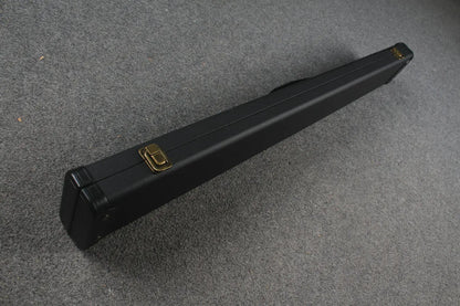 Plain Black Wide Snooker Pool Cue Case with Plastic Ends 3 Slots